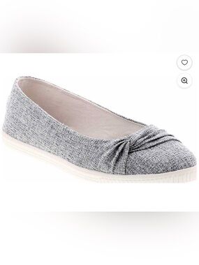 Woman’s Jellypop Gray Knit  Flats with Twist Toe